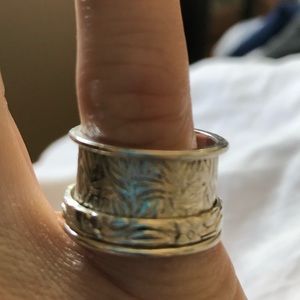 Serling Silver Meditation Spinner Ring